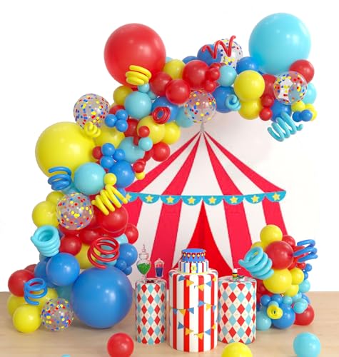 Geburtstags Zirkus Karneval Luftballons Zirkus Karneval Dekorationen Geburtstag Deko für Kinder Partyzubehör von whdiduo