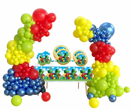 Gebutstag Luftballons Super Theme Partygeschirr Dekoration für Kindergeburtstag Gebutstag Deko von whdiduo