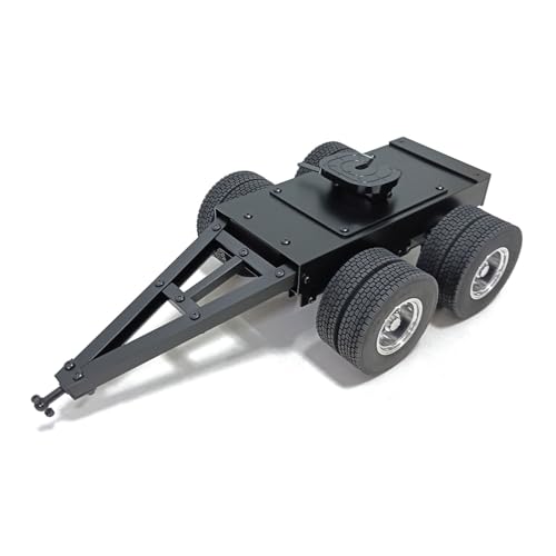 1/14 2 Achsen Metallanhänger mit fünftem Rad Traktion für LESU RC Truck Auto Modell für Erwachsene Hobby von wheelfun