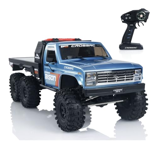 wheelfun 1/8 6X6 CROSSRC 6WD RC Geländewagen Emo XL Kletterwagen RC Crawler Rock Fahrzeug Funksteuerung Auto Modell Rock Bouncer Licht Hobby Grade Modell von wheelfun