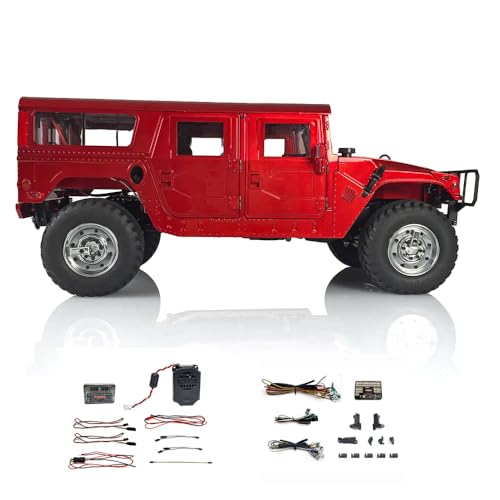 wheelfun 1/10 4 * 4 HG RC US-Fahrzeug ziviler P415 verbesserte Version Auto Servo Esc Motor Radio Licht rot lackiert für Erwachsene Hobby von wheelfun