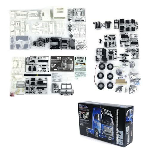 wheelfun 1/14 4x2 RC Traktor Truck 56375 16 XL750 3-Gang Fernbedienung Sound Lichtsystem Motor Servo ESC Auto Modellbausatz Hobby Grade Modell von wheelfun