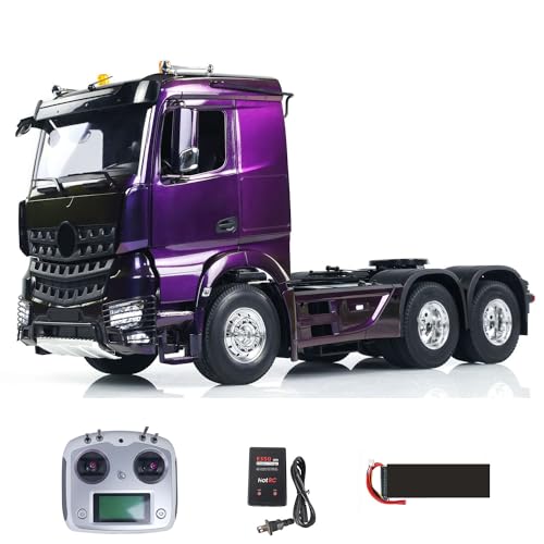 wheelfun 1/14 6X4 RC Traktor Truck Fernbedienung RTR RC Auto 3-Gang-Getriebemotor Servo ESC Sounds Lichter für Erwachsene Hobby von wheelfun