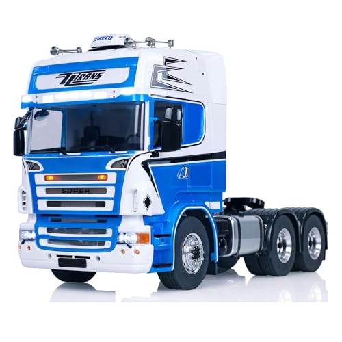 wheelfun 1/14 6x6 Metall Chassis RC Traktor Truck lackiert montiert Funksteuerung Auto Licht Sound System Motor Servo ESC Hobby Grade Modell (PNP-Edition) von wheelfun