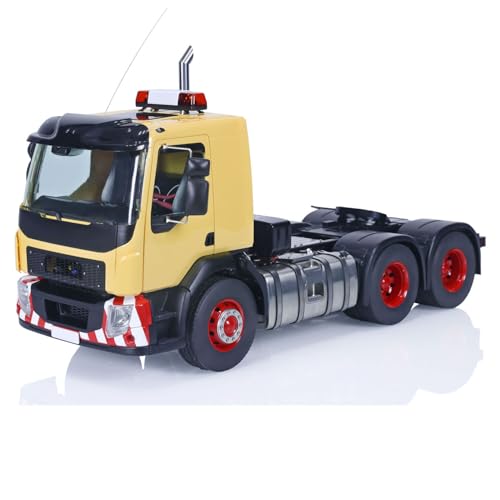 wheelfun 1/14 6x6 RC Traktor LKW Ferngesteuertes Auto Metall Chassis Fernbedienung LKW Sound Lichtsystem Motor Servo ESC Hobby Grade Modell (RTR-Edition) von wheelfun