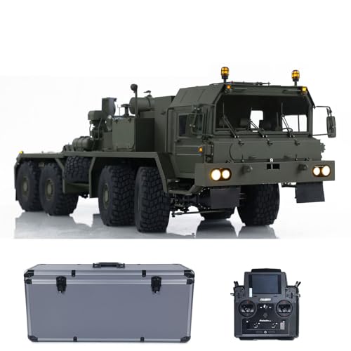 wheelfun 1/14 8X8 RC Traktor Truck SLT56 3-Gang Getriebe Differentialsperre Achsen Vollmetall Fernbedienung Militär Transport Auto von wheelfun