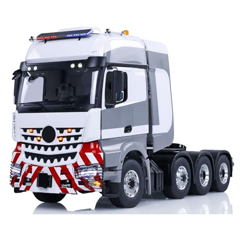 wheelfun 1/14 8x8 Metall Chassis RC Traktor LKW Funksteuerung Autos Raucheinheit Sound Licht Sound System Motor Servo ESC Hobby Grade Modell von wheelfun