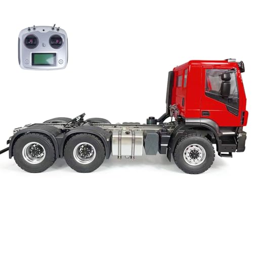 wheelfun 1/14 Maßstab 6x6 Metall-RC-Traktor LKW Lackiertes Zusammengebautes Elektroauto Modell Sound Licht RC Hobby Modelle von wheelfun