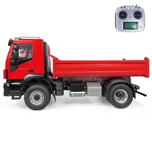 wheelfun 1/14 Maßstab RC Hydraulik-Kipplaster LKW 4x2 2-Gang-Ferngesteuertes Kipper-Auto Metall Modell RC Hobby Modelle von wheelfun