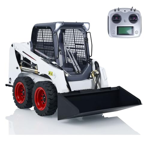 wheelfun 1/14 RC Hydraulischer Skid-Steer Lader SM450 Fernbedienungswagen mit Sound und Licht von wheelfun