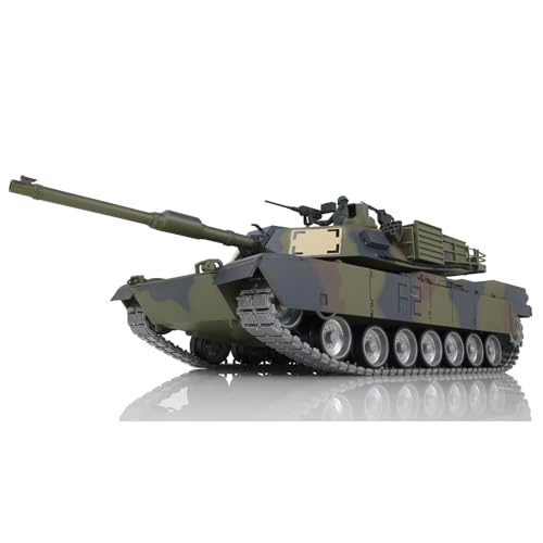 wheelfun 1/16 7.0 Henglong Abrams RTR RC Tank 3918 360° Turret Barrel Recoil Metal Track Torsion Bar Suspension Smoking Unit for Hobby BB Shooting Airsoft Tank That Shoot von wheelfun