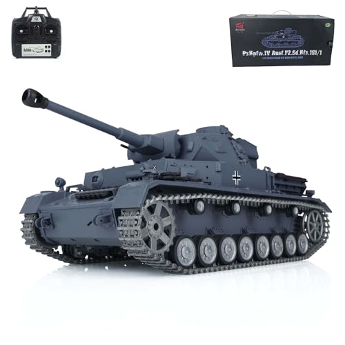 wheelfun 1/16 Henglong TK7.0 Anpassung Panzer IV F2 RTR RC Tank 3859 mit Metallketten und Rädern von wheelfun