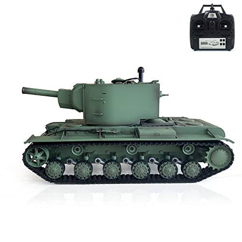 wheelfun 1/16 Henglong TK7.0 Plastik-Ver Soviet KV-2 RTR RC Tank Gigant 3949 mit Geschütz-Rückstoß von wheelfun