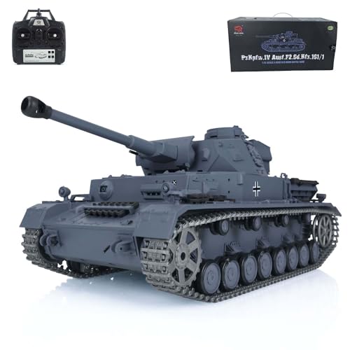 wheelfun 1/16 Henglong TK7.0 Verbesserter Deutscher Panzer IV F2 RTR RC Tank 3859 mit Metallketten von wheelfun