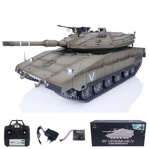 wheelfun 1/16 RC Battle Tank Heng Long IDF Merkava Mk Iv 3958 Vollmetall Chassis FPV für Hobby von wheelfun