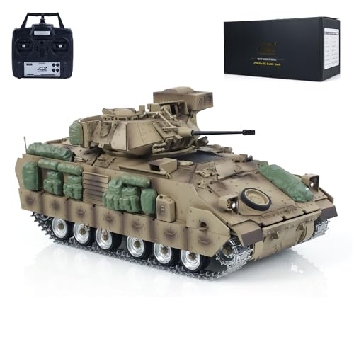 wheelfun 1/16 RC Militär Panzer M2A2 Bradley Metallschienen Räder Infrarot Barrel Recoil von wheelfun