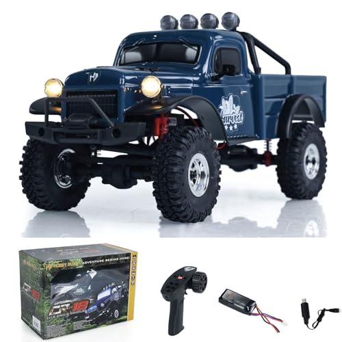 wheelfun 1/18 4X4 RC Climbing Crawler Car CR18 Funksteuerung Geländewagen Ferngesteuerter Motor Servo ESC Lichtsystem Hobby Modell von wheelfun