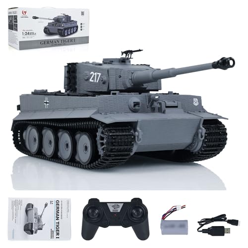 wheelfun 1/24 Taigen RC Kampfpanzer Tiger I Ferngesteuerte Militärpanzer Infrarotkampf RC Hobby Modelle von wheelfun