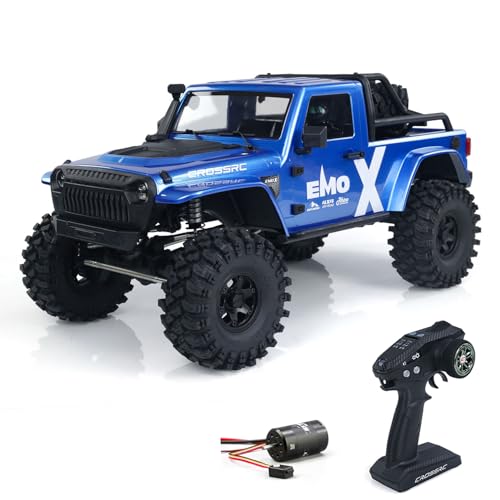 wheelfun 1/8 4X4 RC Crawler Car CROSSRC Emo X 2025 Typ 2-Gang Fernbedienung Geländefahrzeuge Modell Brushless 8Ight Foc Motor Esc Light Hobby Grade Modell von wheelfun