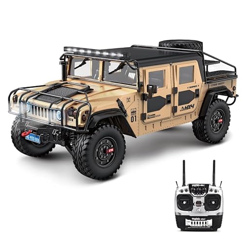 wheelfun 1:10 HG 4x4 RC Geländewagen P415A Pro Pick-up für Crawler Sound Lichtanlage Motor Servo ESC Raucheinheit Hobby Grade Modell von wheelfun