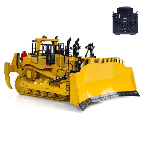 wheelfun 1:14 Hydraulischer RC Bulldozer D11T Metall Fernbedienung Dozer Raucheinheit Licht Sound System Motor Servo ESC von wheelfun