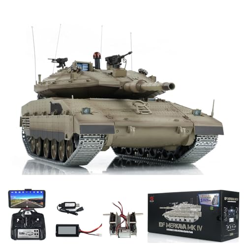 wheelfun 1:16 Heng Long 3958 RC Main Battle Tank IDF Merkava Mk Iv FPV Upgrade Edition für Hobby von wheelfun