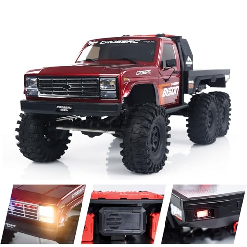 wheelfun 2025 Typ 6WD CROSSRC Emo XL 1/8 RC Crawler Auto Elektrisches Geländefahrzeug Modell Licht 2-Gang-Getriebe 21 mm CNC-Stoßdämpfer Hobbymodell von wheelfun