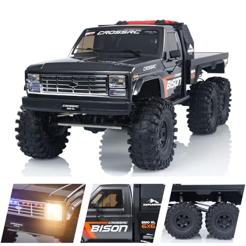 wheelfun 2025 Typ CROSSRC Emo XL 1/8 6X6 RC Rock Crawler Auto Elektro Geländewagen Modell Licht 2-Gang-Getriebe Differentialsperre Achse Hobby Grade Modell von wheelfun