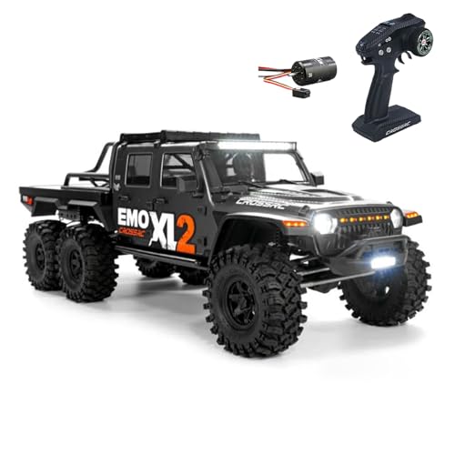 wheelfun 2025 Typ CROSSRC Emo Xl2 1/8 RC Crawler Auto Modell 6WD ferngesteuerte Geländefahrzeuge 1800Kv bürstenloser Motor Esc Licht Sound Hobby Grade Modell von wheelfun