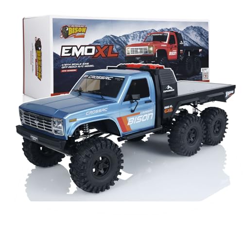 wheelfun 2025 Typ CorssRC Emo XL 1/8 6X6 Remote Contrl Crawler RC Auto Elektro Geländefahrzeug Modell Lichtsound 2-Gang-Metallgetriebe Hobby Grade Modell von wheelfun