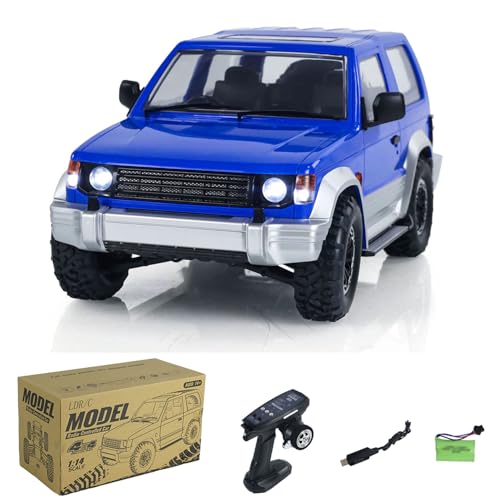 wheelfun 4WD 1/14 4X4 Wireless Control Geländefahrzeuge RC Crawler Auto Modell LDRC LD1297 Lichtsystem Motor Servo ESC (blau) von wheelfun