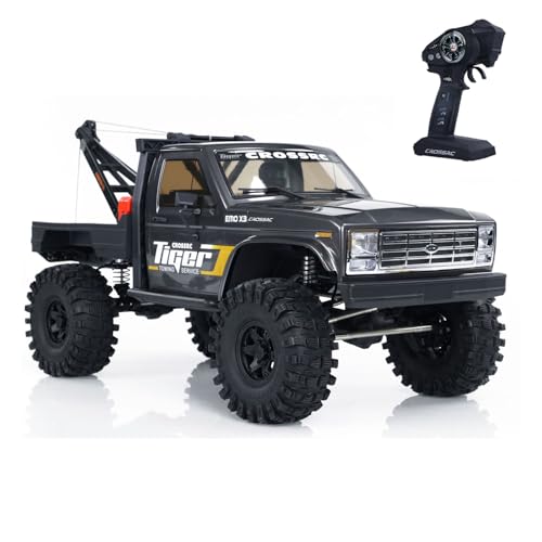 wheelfun 4WD 1/8 4X4 RC Rescue Abschleppauto CorssRC Emo X3 2Speed Fernbedienung Crawler Auto Modell Gebürsteter Motor Esc Differentialsperre Hobby Grade Modell von wheelfun