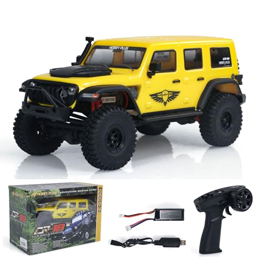 wheelfun 4WD 1:18 RC Crawler Car CR18 Wireless Elektro Geländewagen Modus Motor Servo ESC Lichtsystem von wheelfun