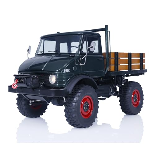 wheelfun 4X4 1/10 RC Off-Road Fahrzeuge lackiert montiert 2-Geschwindigkeits-Getriebe Winde Motor ESC Servo Licht Sound für Rave-Um406 Elektroautos Hobby Grade Modell LESU Baufahrzeug von wheelfun