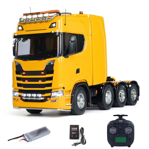 wheelfun 56371 1/14 8X4 770S RC Traktor LKW Funksteuerung LKW Modell Licht- & Soundsystem Motor Servo ESC Baufahrzeug von wheelfun