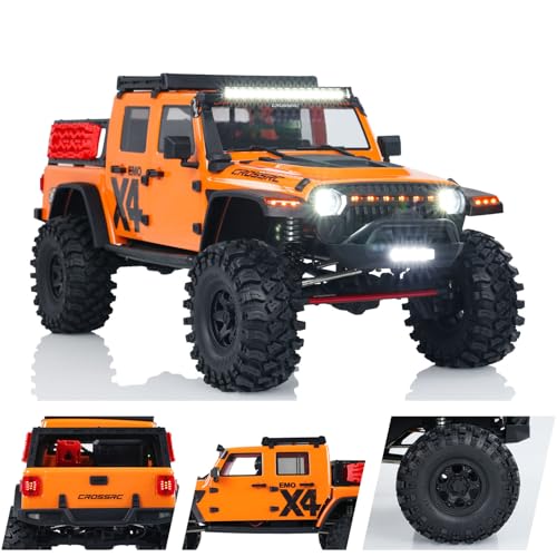 wheelfun AWD CROSSRC Emo X4 1/8 4X4 RC Geländewagen ferngesteuertes Crawler Auto vorne hinten Differentialsperre Achse 2-Gang-Getriebe Hobby Grade Modell von wheelfun