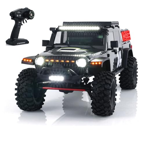 wheelfun CORSSRC 1/8 RC 4WD Emo X4 Geländefahrzeug 4x4 Funksteuerung Crawler Lights von wheelfun