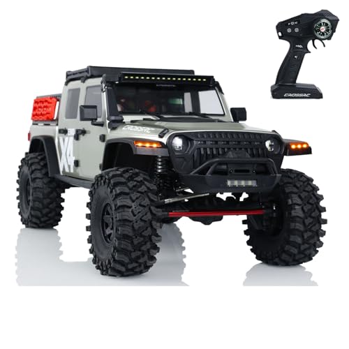 wheelfun CROSSRC 1/8 4X4 Emo X4 RC Geländefahrzeug 436 mm Radstand Funksteuerung Rock Crawler Auto Differentialschloss gebürsteter Motor Esc Hobby Grade Modell von wheelfun