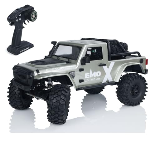 wheelfun CROSSRC 1/8 4X4 RC Crawler Car Emo X 2025 Funkgesteuertes Geländefahrzeug Modelle Gebürstet 775 Motor Esc Licht 6Ch Radio Hobby Grade Modell von wheelfun