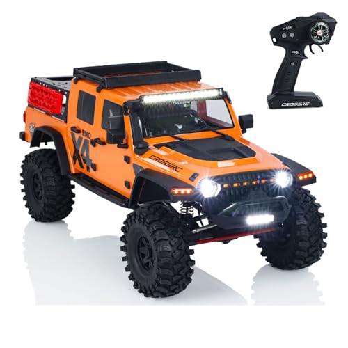 wheelfun CROSSRC 4WD 1/8 4X4 Emo X4 RC Geländefahrzeug Funksteuerung 436 mm Radstand Crawler Auto Differentialschloss gebürsteter Motor Esc Hobby Grade Modell von wheelfun