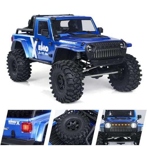 wheelfun CROSSRC Emo X 1/8 4X4 RC Rock Crawler 2025 Type Remote Control Off Road Cars ARTR Model Vehicles Differential Lock Axle 2Speed Hobby Grade Model von wheelfun