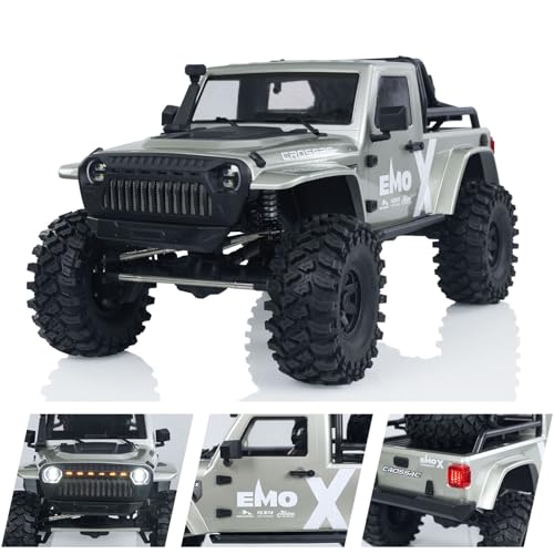 wheelfun CROSSRC Emo X ARTR 1/8 4X4 RC Rock Crawler 2025 2 Speed Remote Control Off Road Cars Fahrzeuge Modell Differentialschloss Achse Hobby Grade Modell von wheelfun