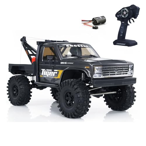 wheelfun CROSSRC Emo X3 1/8 4X4 Ferngesteuertes Rettungsabschleppauto Rock Crawler Auto Modell 8Ight-Foc Bürstenloser Motor Esc Differentialsperre Hobby Grade Modell von wheelfun