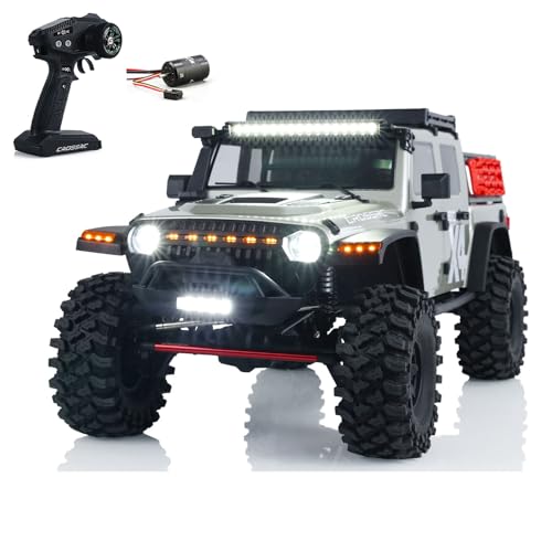 wheelfun CROSSRC Emo X4 1/8 4X4 Ferngesteuertes Geländefahrzeug 436 mm Radstand RC Crawler Differentialsperre 2-Gang bürstenloser Motor Esc Hobby Grade Modell von wheelfun