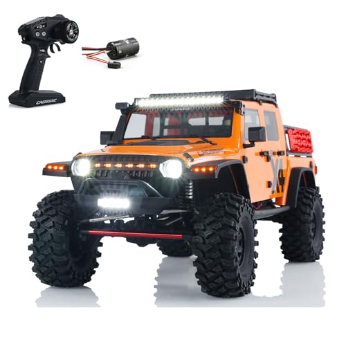 wheelfun CROSSRC Emo X4 1/8 4X4 RC Geländefahrzeug Rock Crawler Auto Differentialsperre 2-Gang 8Ight-Foc Bürstenloser Motor Esc Licht Sound Hobby Grade Modell von wheelfun