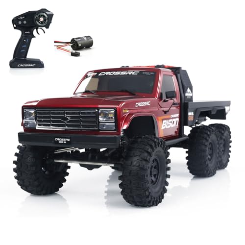 wheelfun CROSSRC Emo XL 1/8 RC Crawler Car 6WD Funkgesteuertes Geländefahrzeuge Modell 1800Kv Bürstenloser Motor Esc Licht Sound Radio Hobby Grade Modell von wheelfun