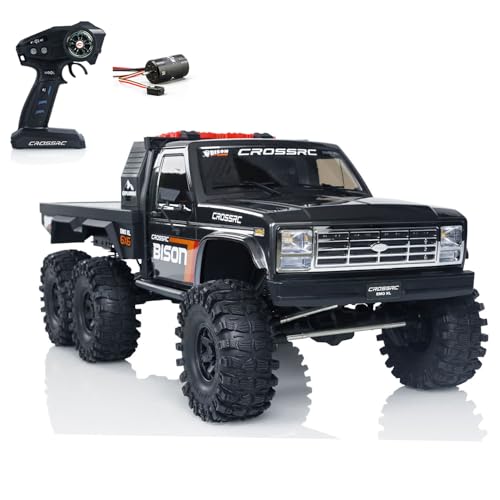 wheelfun CROSSRC Emo XL 1/8 RC Rock Crawler Auto 6WD Funkgesteuertes Geländefahrzeuge Modell Bürstenloser Motor 1800Kv ESC Licht Sound Radio Hobby Grade Modell von wheelfun