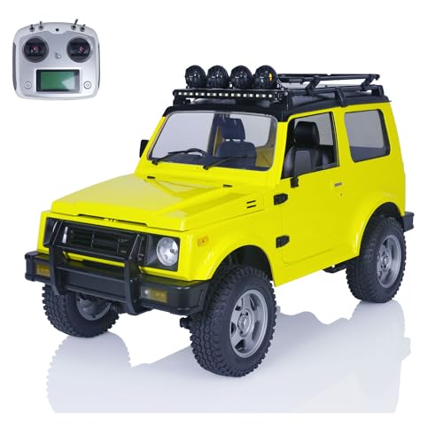 wheelfun Capo Crawler Auto montiert 1/6 RC SIXER1 Samurai Kletterwagen Modellmotor ESC Servo Dachträger Licht I6S Radio Updated Edition Gelb von wheelfun