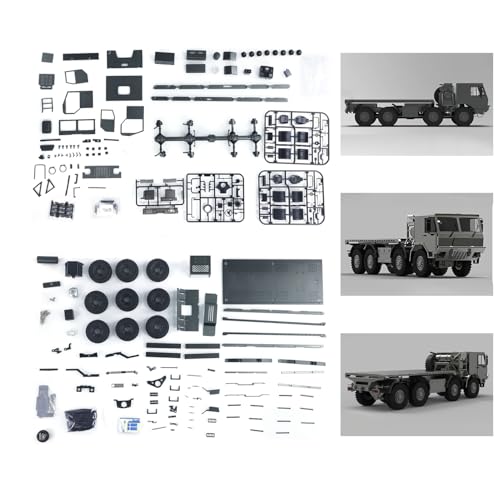 wheelfun Capo Mini Tatra CUB3 8X8 Metall CNC 1/18 RC Militärtransporter 2-Gang-Getriebe Differenzialsperre Achsen Bausatz von wheelfun