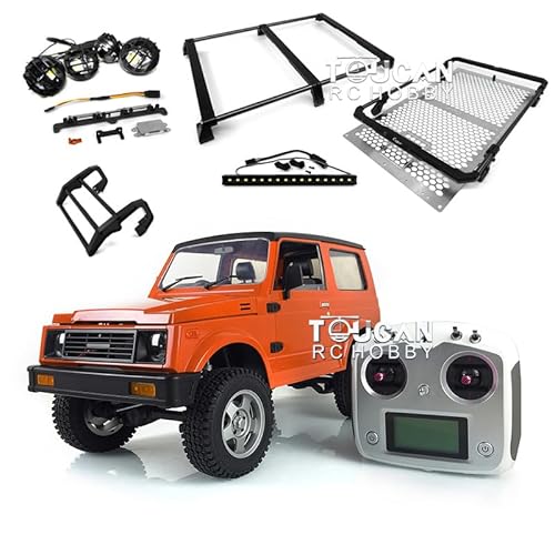 wheelfun Capo RC Crawler Truck 1/6 montiert SIXER1 Samurai Klettern Auto Motor ESC Servo Dachträger Licht I6S Radio Updated Edition Orange von wheelfun